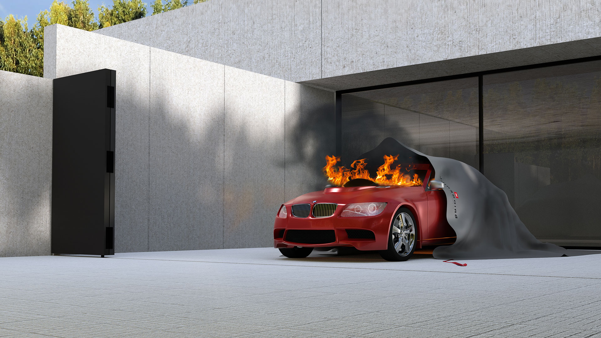 Branddekens voor auto's